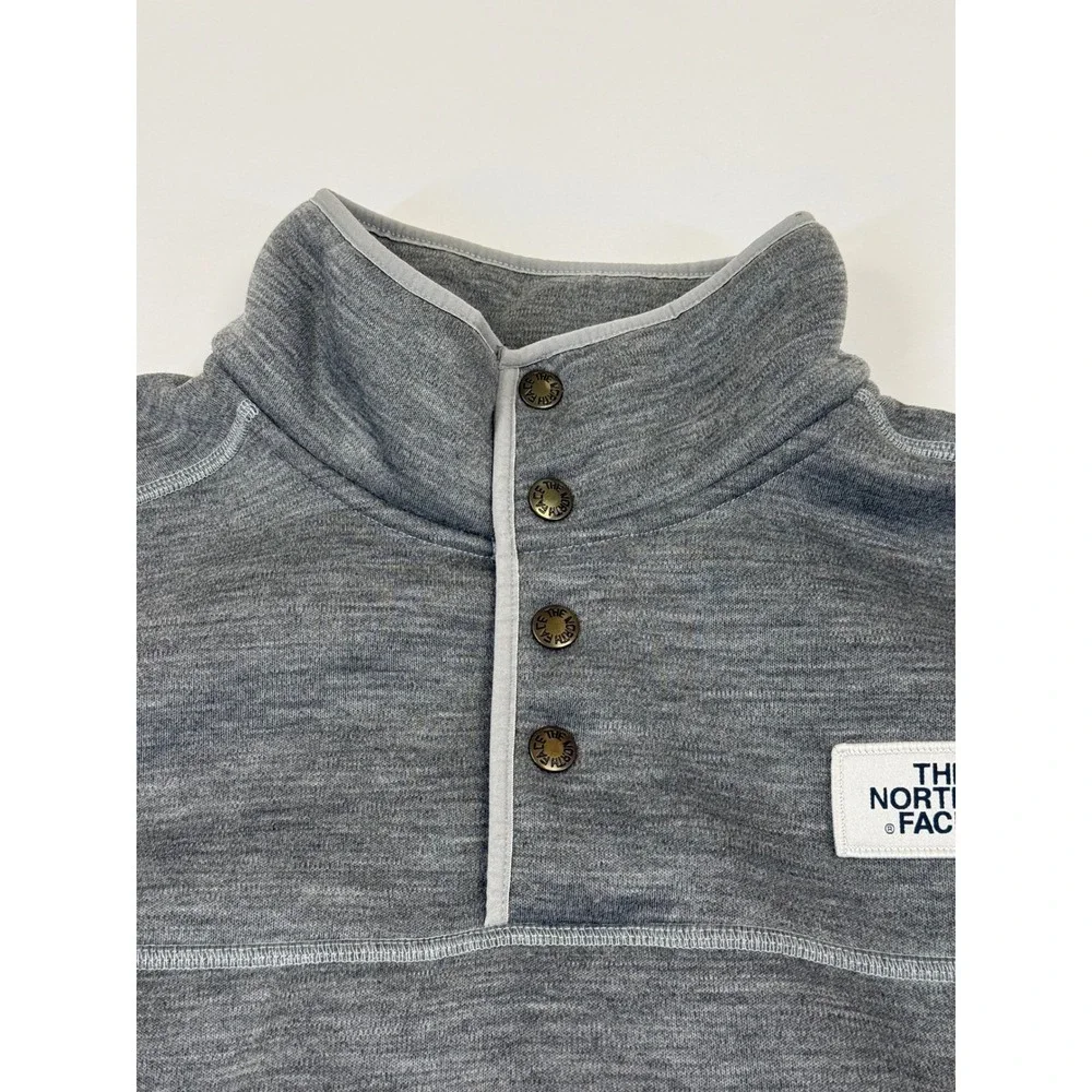 The North Face Men's Sherpa Patrol‎ 1/4 Snap Heavy Fleece Pullover Gray Size L